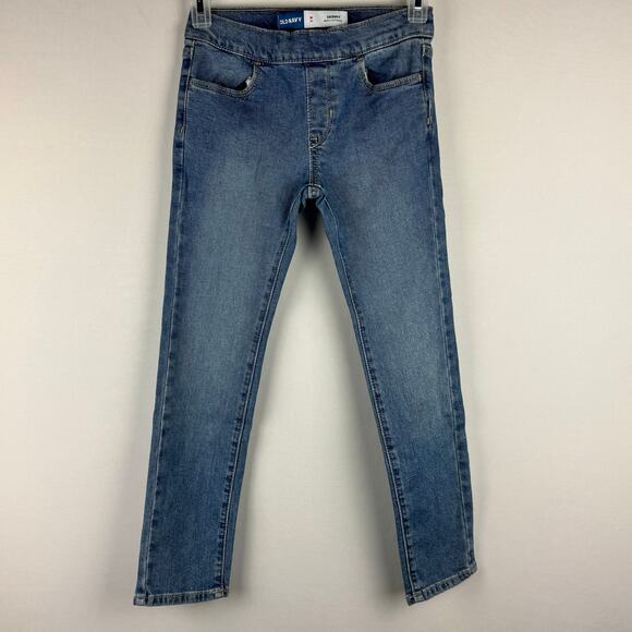NWOT Old Navy Girls Skinny Pull-on Jeans Pants Size M (8) Denim Flare Kids - Picture 1 of 8
